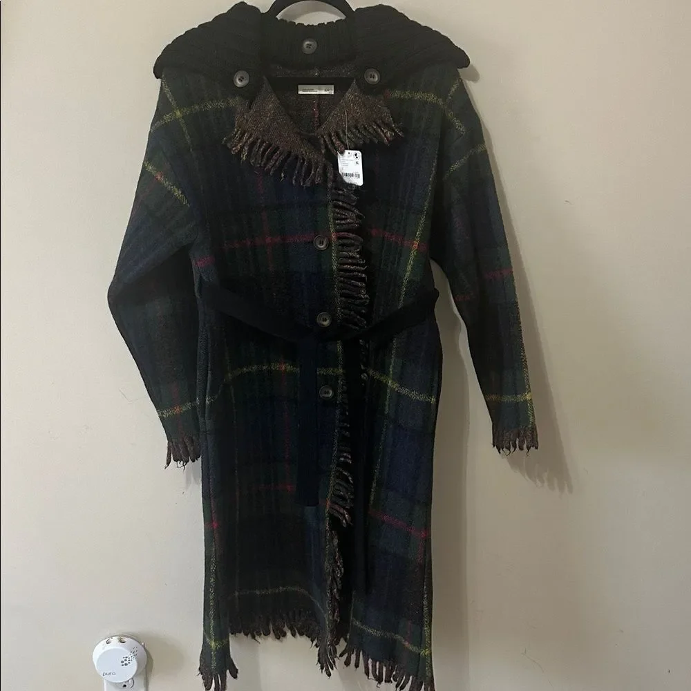 NWT Free People We The Free Merri Tartan Duster- 96% Wool